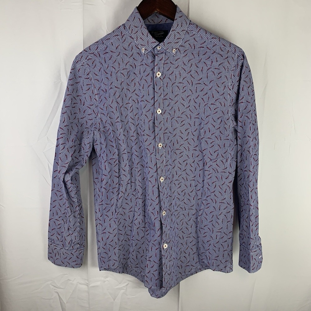 Original Penguin Shirt Mens M Long Sleeve Button Heritage Slim Fit Peppers 🌶️